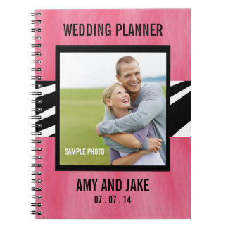 Wedding Planner Notebook Photo Zebra Pink