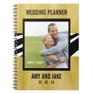 Wedding Planner Notebook Photo Zebra Yellow