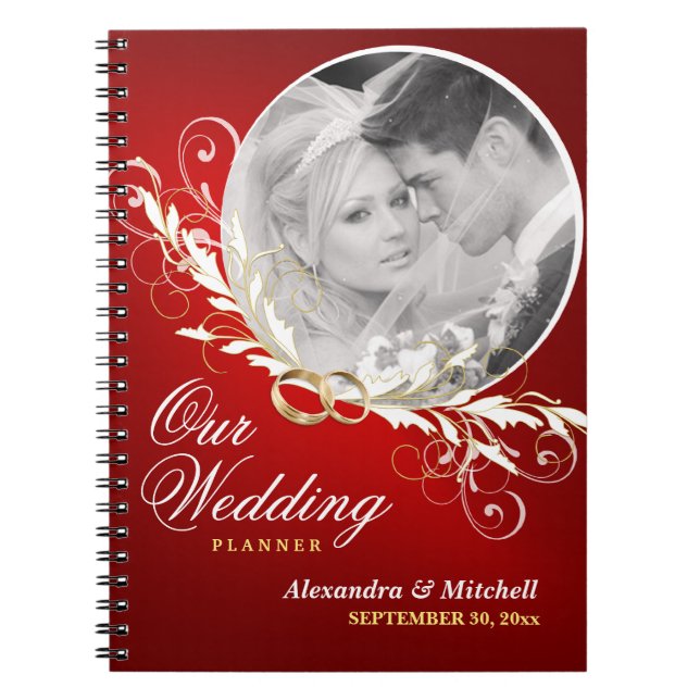 Wedding Planner or Guestbook with Custom Photo Notebook (Front)