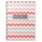 Wedding Planner Peach Gray Chevrons Notebook