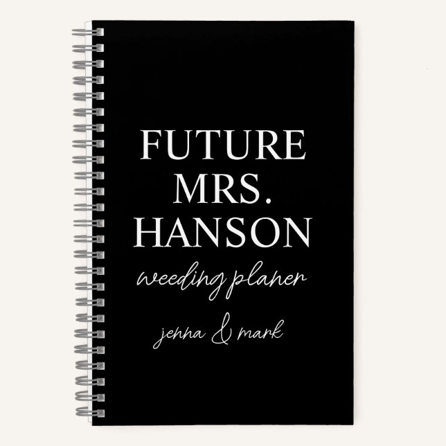 Wedding Planner | Personalized Wedding Planning Bo Notebook (Front)