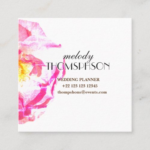 Wedding Planner Photo Floral Business Cards