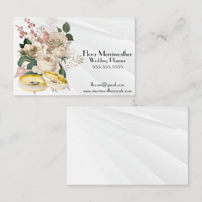 Wedding Planner Photographer Florist Chapel Business Card (Front/Back)