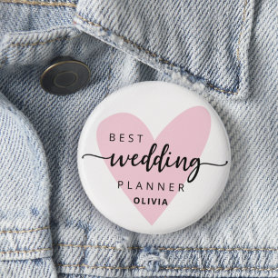Wedding Planner Pink Button