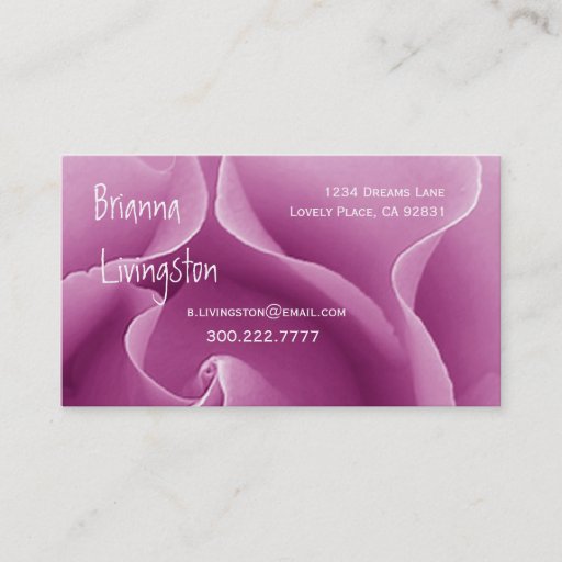 Customizable Wedding Planner PINK Rose Business Card Template