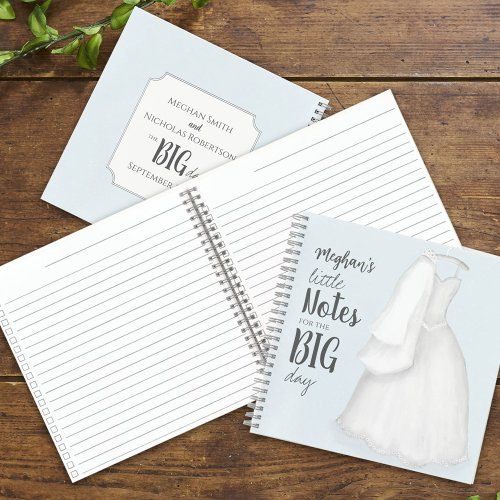 Wedding Planner Stylish Blue Personalized Notebook