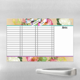 Wedding Planner To Do List Magnetic Dry Erase Sheet