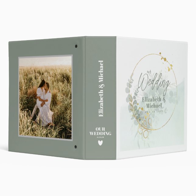 Wedding Planner to Match Eucalyptus Greenery Theme 3 Ring Binder (Background)