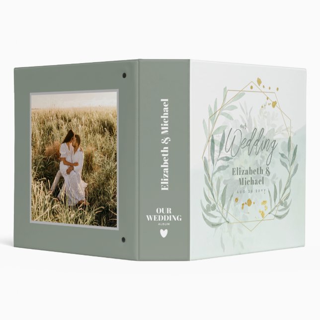 Wedding Planner to Match Eucalyptus Greenery Theme 3 Ring Binder (Background)