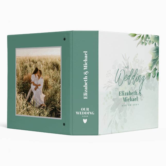 Wedding Planner to Match Eucalyptus Greenery Theme 3 Ring Binder (Background)