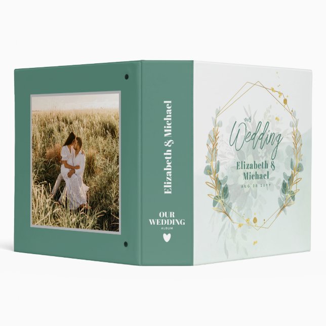 Wedding Planner to Match Eucalyptus Greenery Theme 3 Ring Binder (Background)