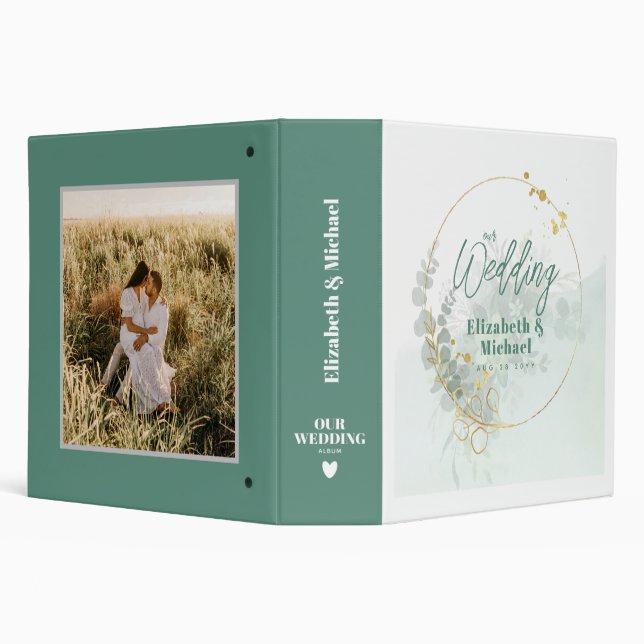 Wedding Planner to Match Eucalyptus Greenery Theme 3 Ring Binder (Background)