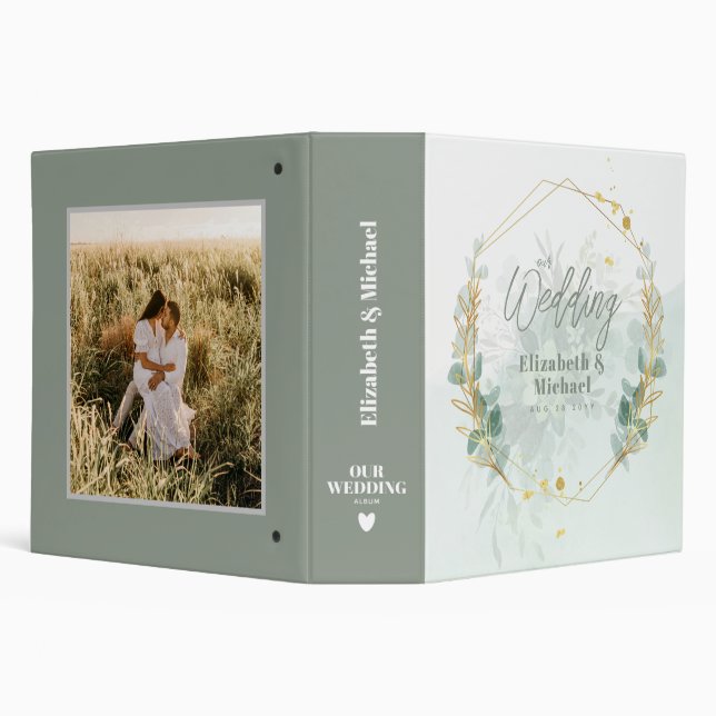 Wedding Planner to Match Eucalyptus Greenery Theme 3 Ring Binder (Background)