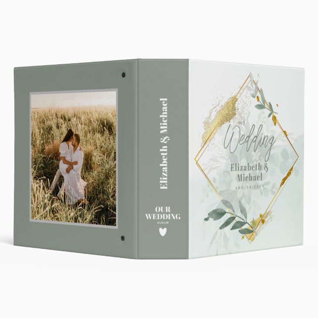 Wedding Planner to match Greenery Wedding Theme 3 Ring Binder (Background)