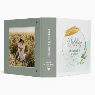 Wedding Planner to match Greenery Wedding Theme 3 Ring Binder