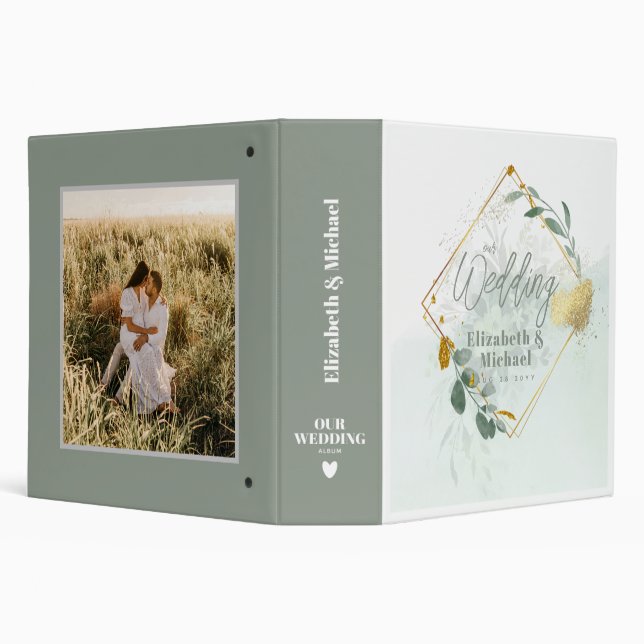 Wedding Planner to match Greenery Wedding Theme 3 Ring Binder (Background)