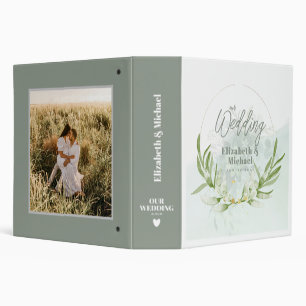 Wedding Planner to match Greenery Wedding Theme 3 Ring Binder