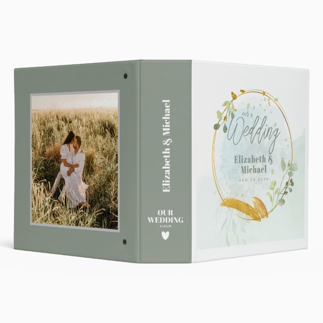 Wedding Planner to match Greenery Wedding Theme 3 Ring Binder (Background)