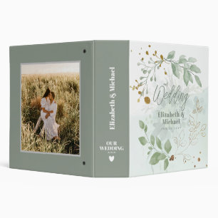 Wedding Planner to match Greenery Wedding Theme 3 Ring Binder