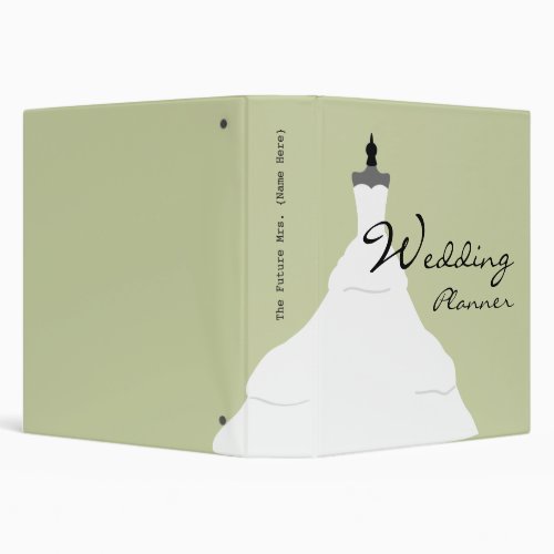 Wedding Planner _ Trendy Wedding Dress 3 Ring Binder