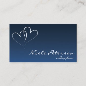 Wedding Planner - Two Intertwined Hearts Business Card by Frankipeti at Zazzle