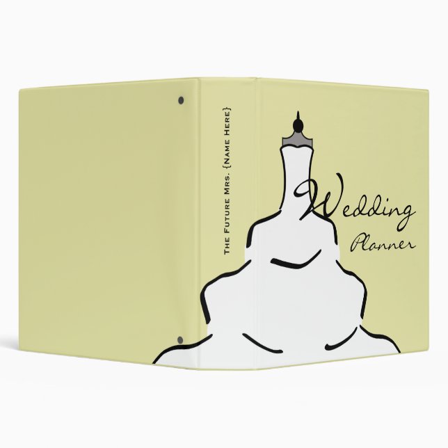 Wedding Planner - Wedding Dress 3 Ring Binder (Background)