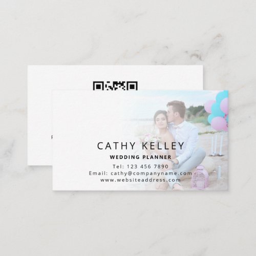 Wedding Planner with a QR Code Photo Business Card