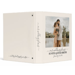 Wedding Planning Notebook Personalized 3 Ring Binder