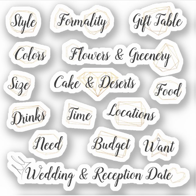Wedding Planning Stickers (Front)