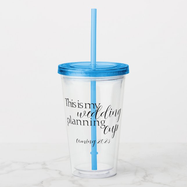 Wedding planning tumbler cup (Front)