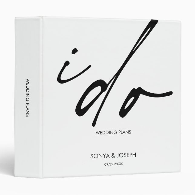 Wedding Plans | DO 3 Ring Binder (Front/Spine)