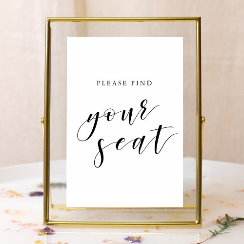 Wedding Please Find Your Seat Sign