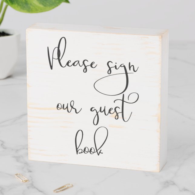 Wedding Please sign Our Guest Book (In Situ Horizontal)