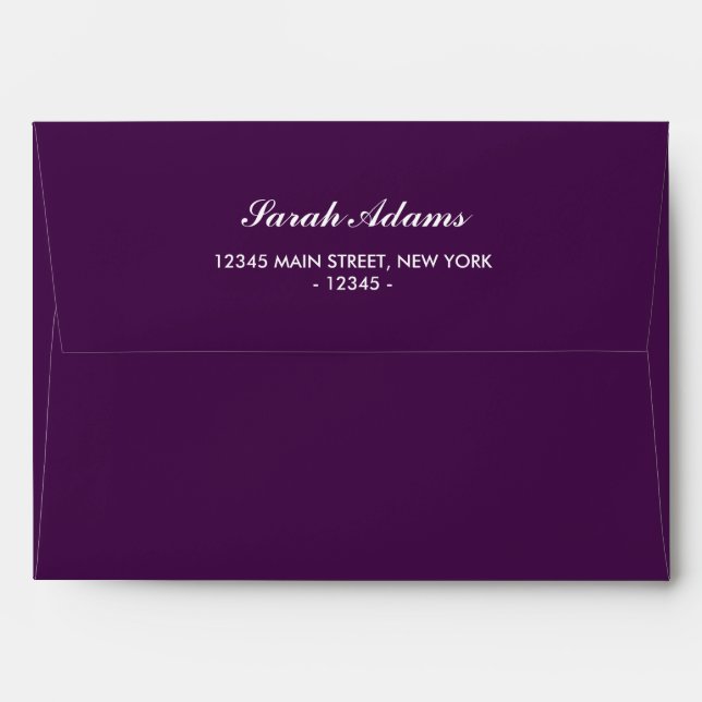 Wedding Plum Purple Envelope (Back (Top Flap))