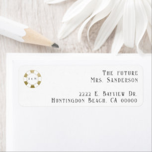 Wedding Poker Chip Future Mrs. Return Address Label