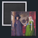 Wedding Portrait by Jan Van Eyck Magnet<br><div class="desc">This image is from Jan Van Eyck's famous Flemish masterpiece painting "Arnolfini Wedding Portrait, " which is considered one of the most important and complex paintings in the history of Western art. It is an oil painting on oak panel, 82.2 (panel 84.5) cm × 60 (panel 62.5) cm (32.4 in × 23.6 in). It was created...</div>