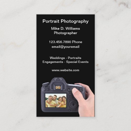 Wedding Portrait Photographer Business Cards