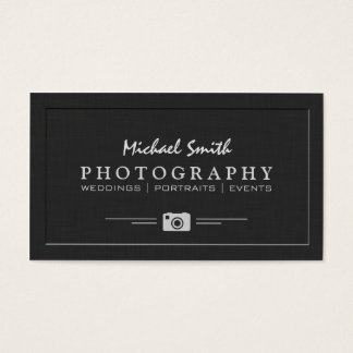 Wedding Portrait Photography Elegant Embossed Look Business Card
