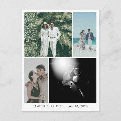 Wedding Postcard Guestbook Custom 4 Photo Template