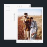 Wedding Postcard Guestbook Custom Photo Template<br><div class="desc">A postcard template to use for a wedding postcard guestbook,  customize it with your photo,  names and wedding date of choice. Guests can leave a note on the back and from who it is.</div>