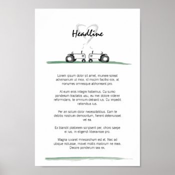Wedding Poster / Menu Template by Tractorama at Zazzle