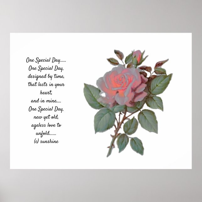 WEDDING POSTER ONE SPECIAL DAY POEM (Front)