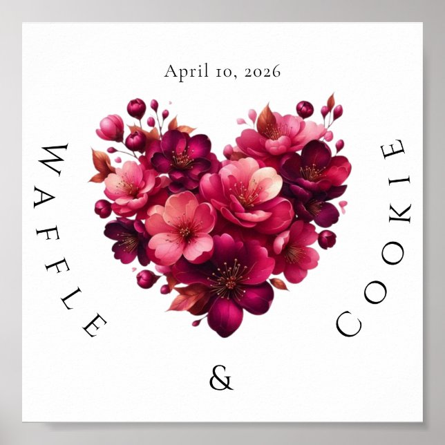 Wedding Poster with Your Custom Names (Front)