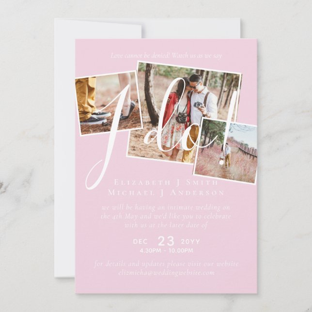 Wedding Postponement Change of Date Reception (Front)