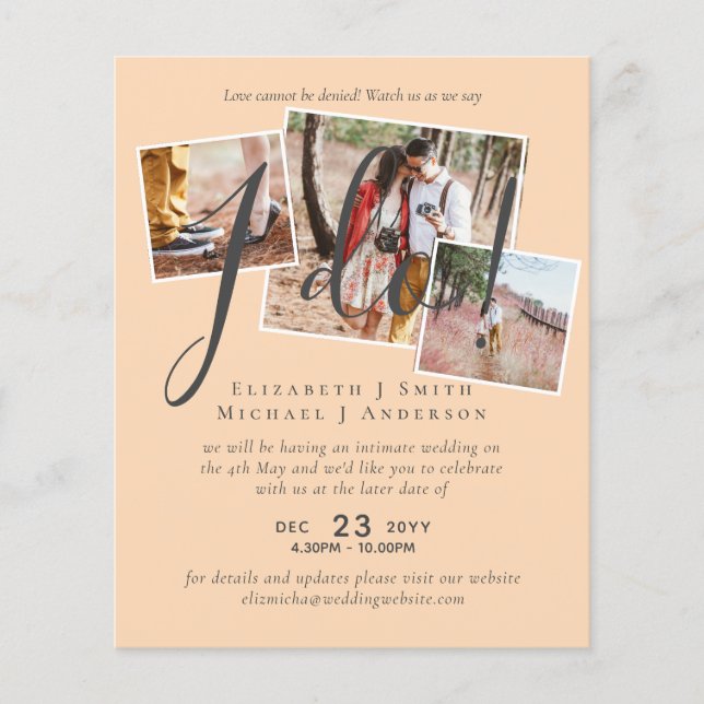 Wedding Postponement Change of Date Reception (Front)