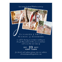 Wedding Postponement Change of Date Reception Postcard