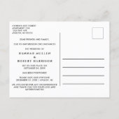 Wedding Postponement Change the Date Light Cream Announcement Postcard (Back)