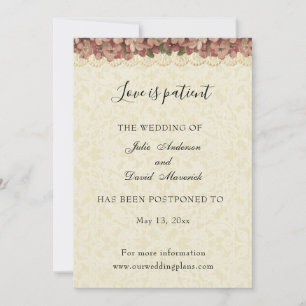 Wedding Postponement New Date Religious Vintage Card