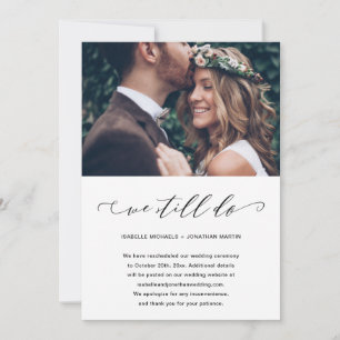 Wedding Postponement We Still Do Photo Announcement