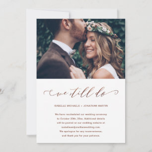 Wedding Postponement We Still Do Photo Announcement